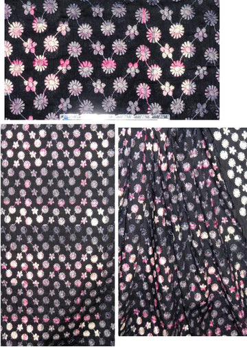 Burning T0rch ombre-dyed flower-embroidered cotton 2 yd