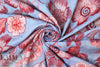 NY designer floral embroidered cotton blend woven