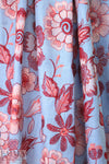 NY designer floral embroidered cotton blend woven