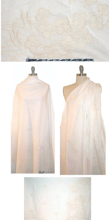 CA designer embroidered border cotton lawn