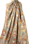 French paisley over-printed cotton blend jacquard