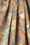 French paisley over-printed cotton blend jacquard