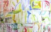 Italian colorful brushstrokes cotton faille 1.875 yds
