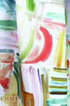 Italian colorful brushstrokes cotton faille