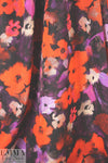 Mi11y grenadine/violet 'flower screen' cotton faille