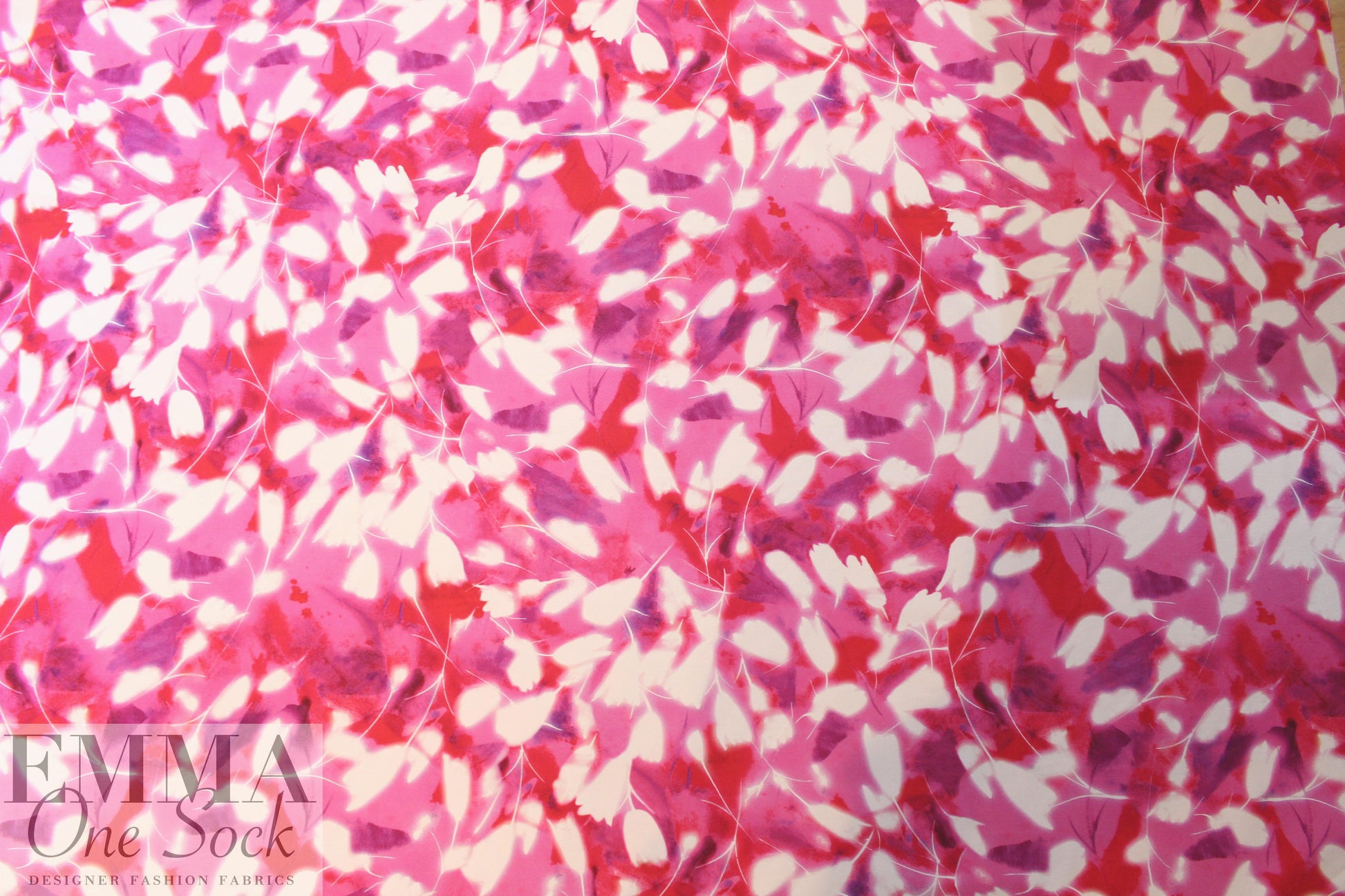 Mi11y shades of pink petal abstract cotton/visc. faille