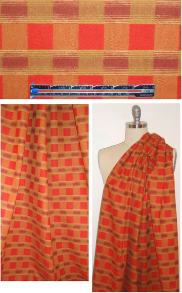 Japanese yarn dyed spice plaid all cotton flannel 1.875 yd