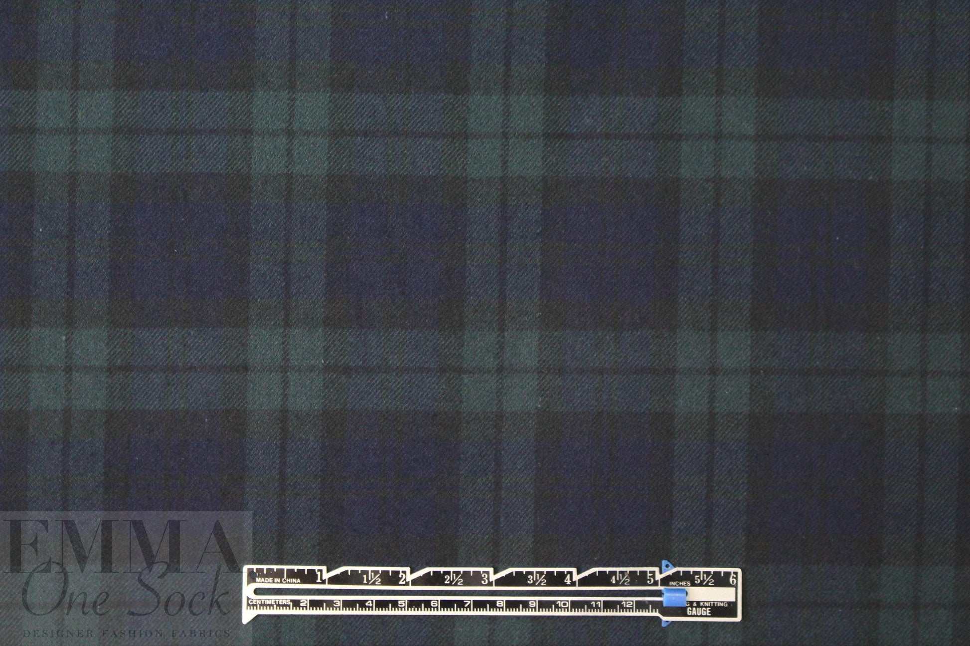 Japanese yarn-dye plaid cotton flannel - midnight/pine