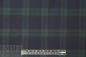 Japanese yarn-dye plaid cotton flannel - midnight/pine