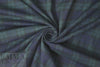 Japanese yarn-dye plaid cotton flannel - midnight/pine