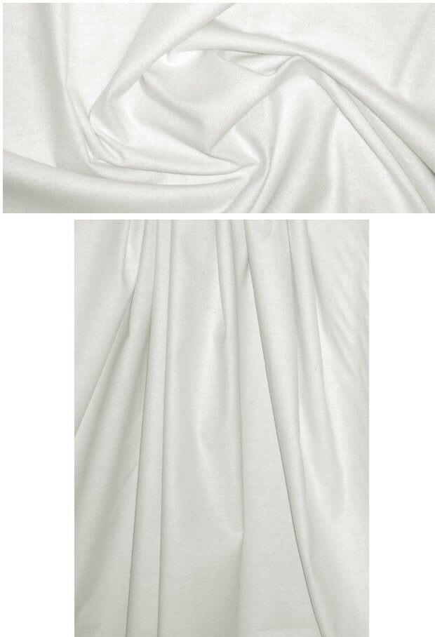 all cotton flannel for coat interlining - white