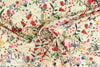 Italian 'flower shower' slubbed cotton woven