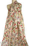 Italian 'flower shower' slubbed cotton woven