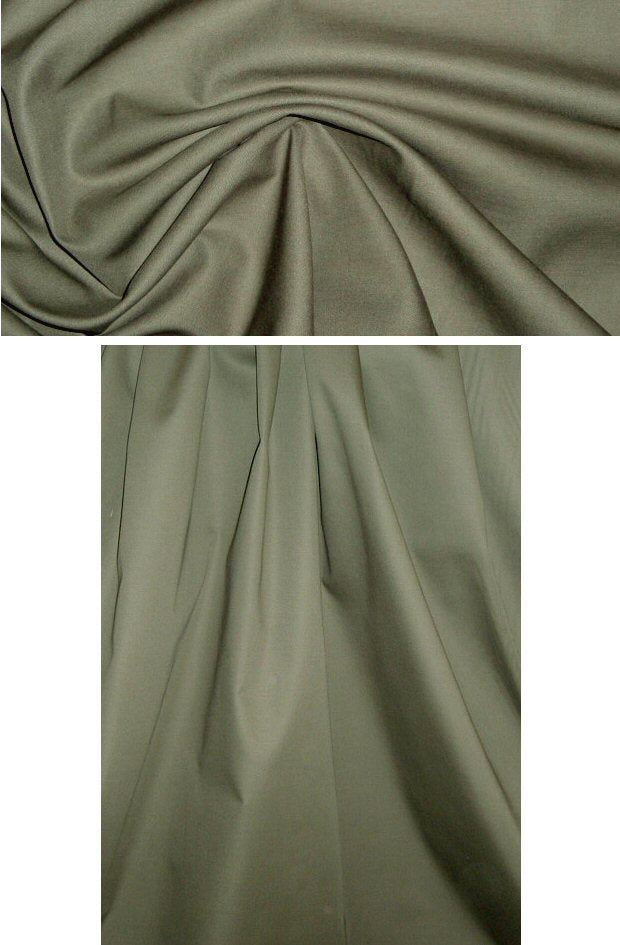 Italian dark loden cotton gabardine