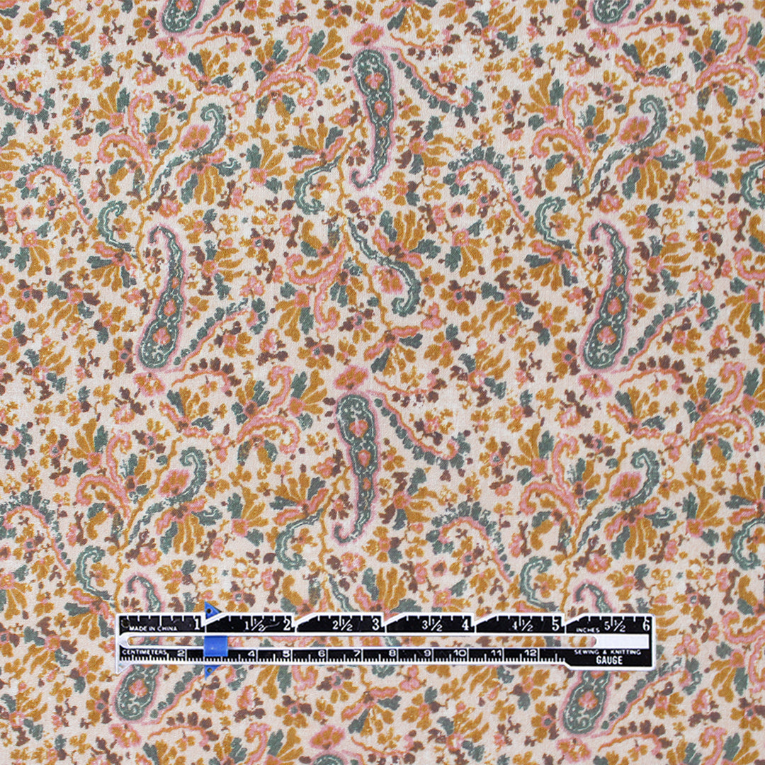 Italian 'vintage paisley' cotton gauze blouseweight woven 1.4 yd