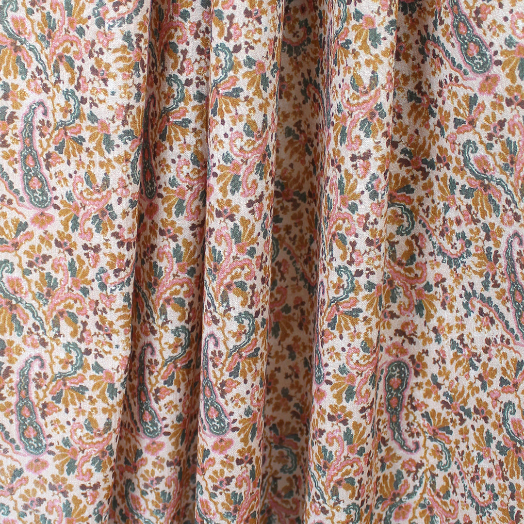Italian 'vintage paisley' cotton gauze blouseweight woven .625 yds