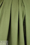 textured cotton double gauze - green tea .75 yds