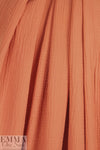 textured cotton double gauze - tawny orange 2.5 yd