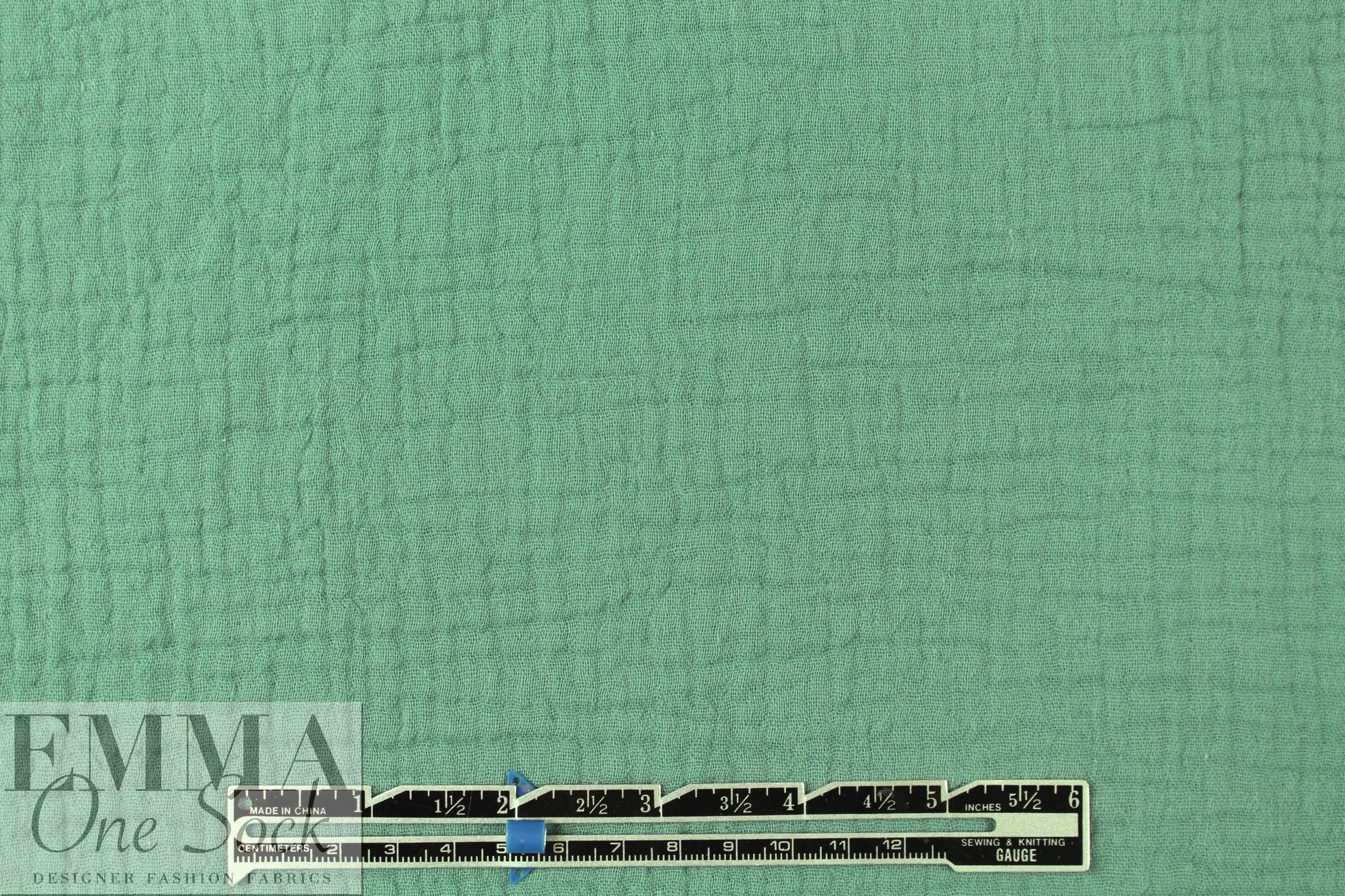 textured cotton double gauze - wintergreen 1 yard