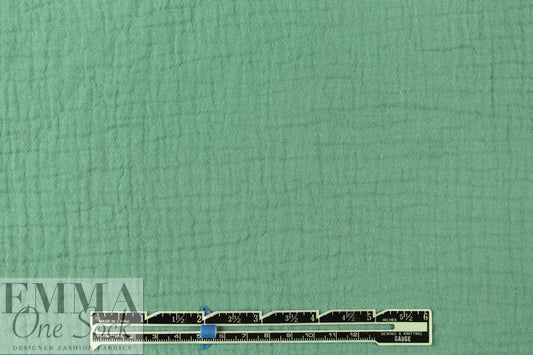 textured cotton double gauze - wintergreen 2 yd