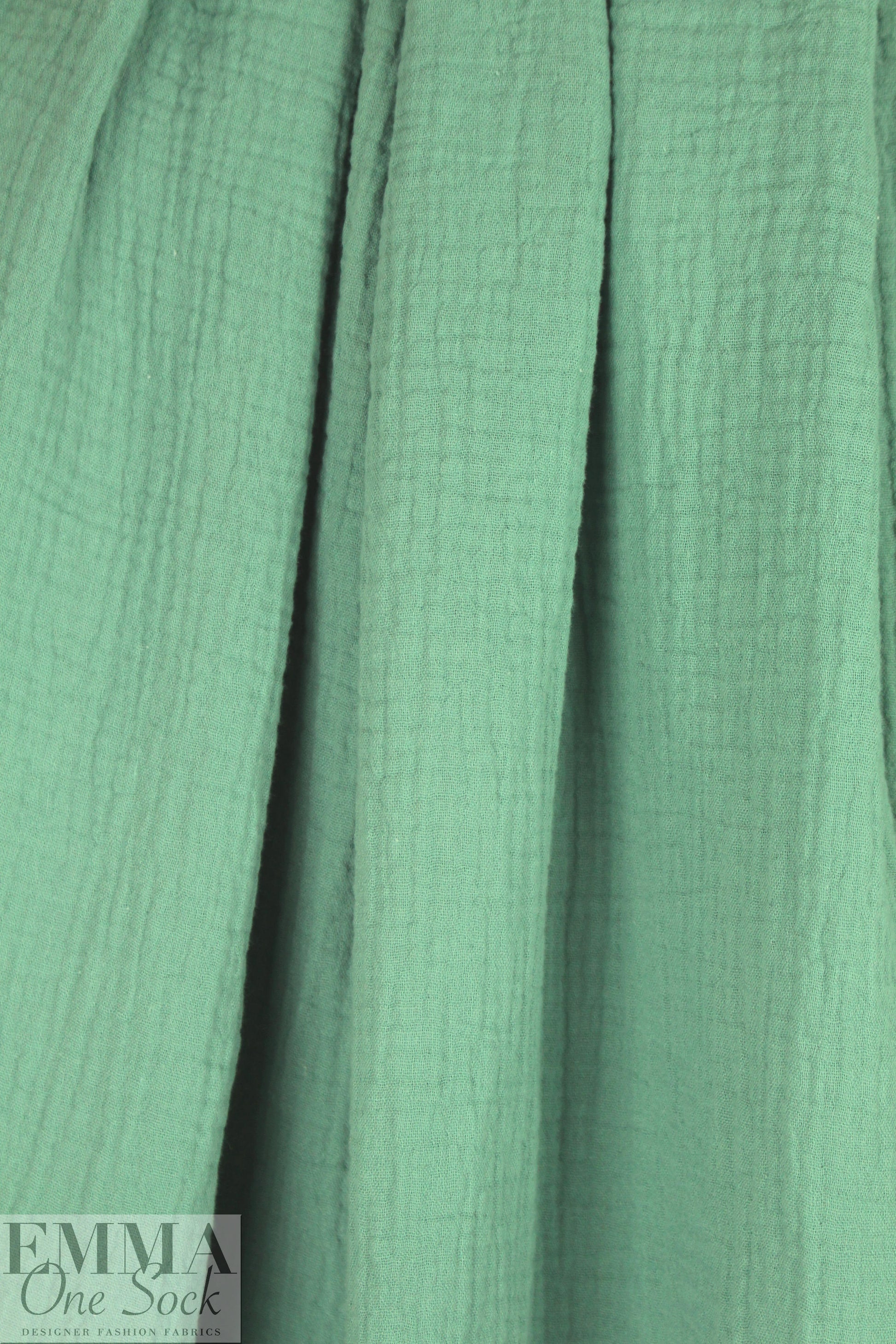 textured cotton double gauze - wintergreen 2 yd