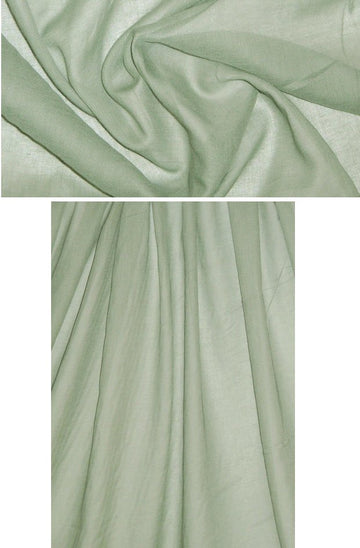 organic cotton sheer voile - green tea 2 yd