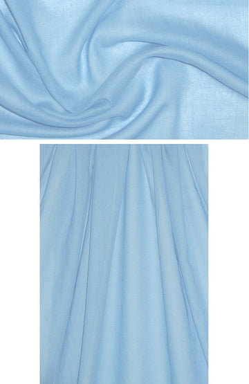 organic cotton sheer voile - parisian blue 1.625 yd