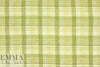 NY designer cotton gauze lemon grass plaid