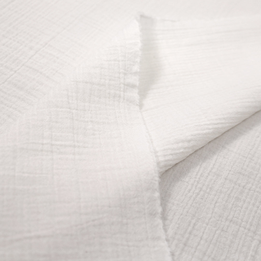 MTM organic cotton crinkle double gauze - creamy white 1.66 yd