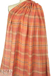 NY designer cotton gauze spice tones plaid