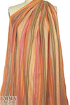 NY designer linen/cotton gauzey spice stripe