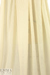 NY designer boho grid stretch cotton voile - butter 1 yard