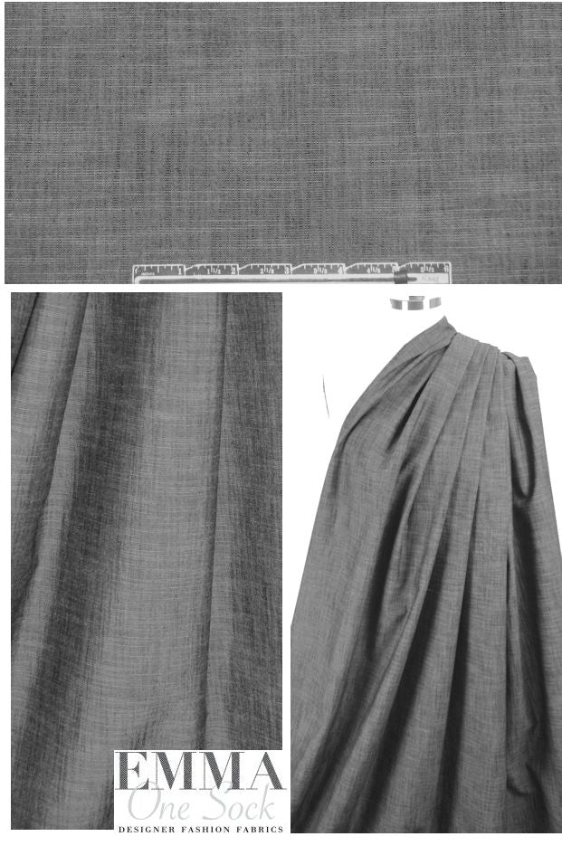 NY designer stretch crosshatch denim - black/white