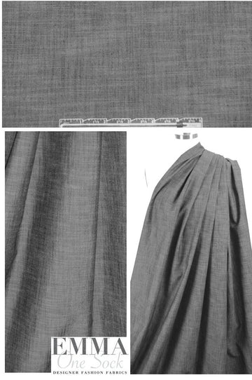 NY designer stretch crosshatch denim - black/white 2 yds