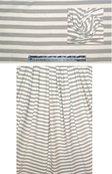 organic cotton/hemp stripe jersey - gray/natural