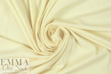organic cotton interlock, Oeko-Tex certified - pale butter