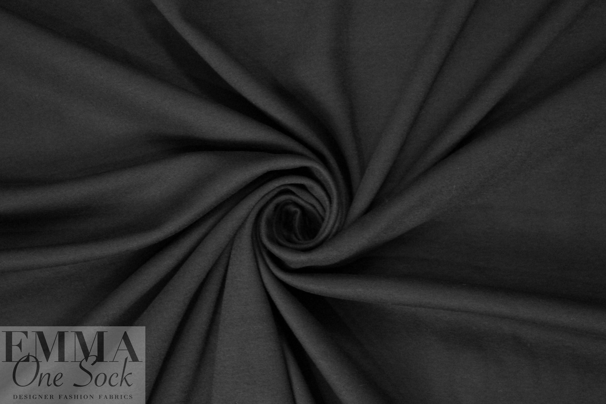 combed cotton 11 oz. interlock knit - black 2.33 yds