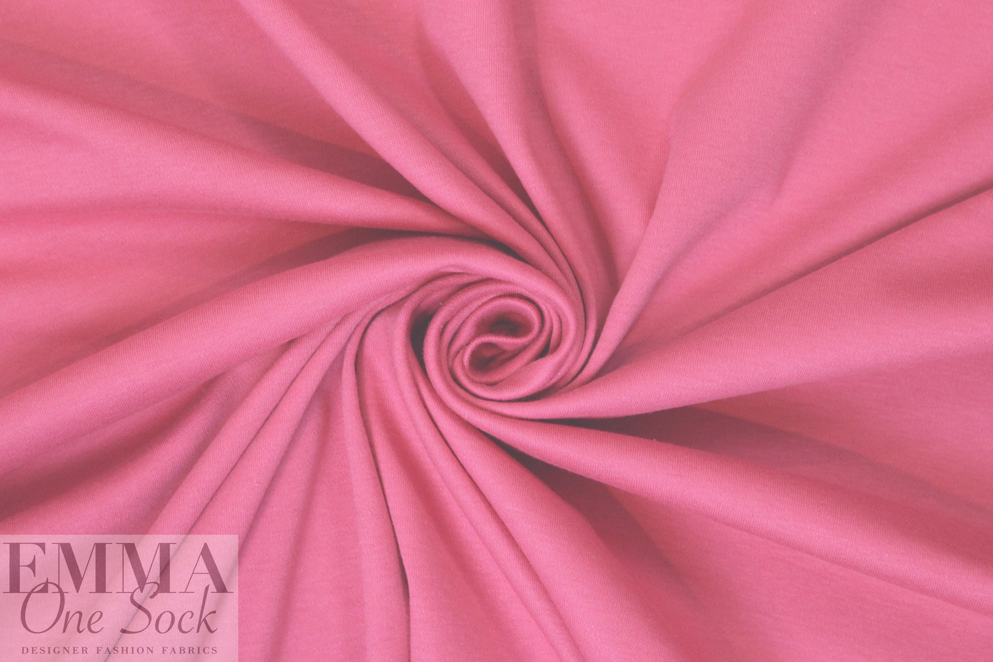 combed cotton 11 oz. interlock knit - pink rose 1.875 yd