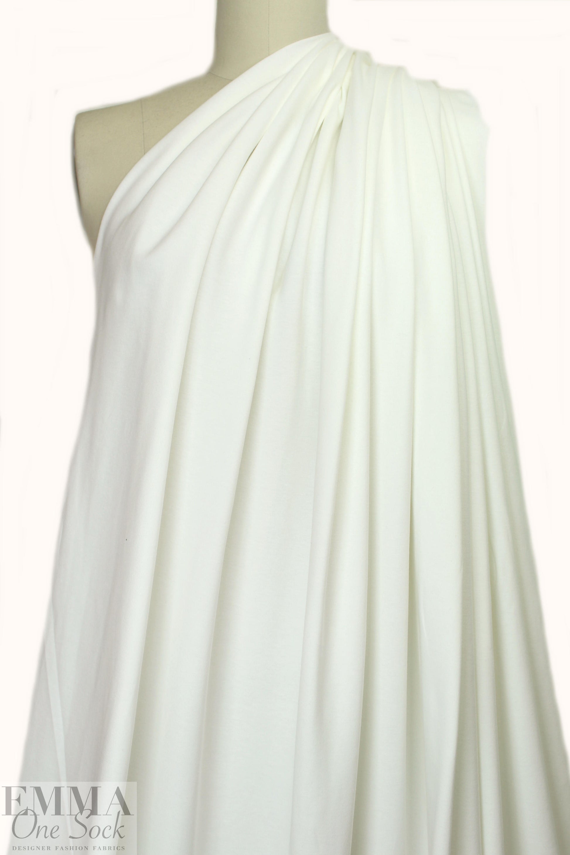 combed cotton 11 oz. interlock knit - creamy white 2.5 yd