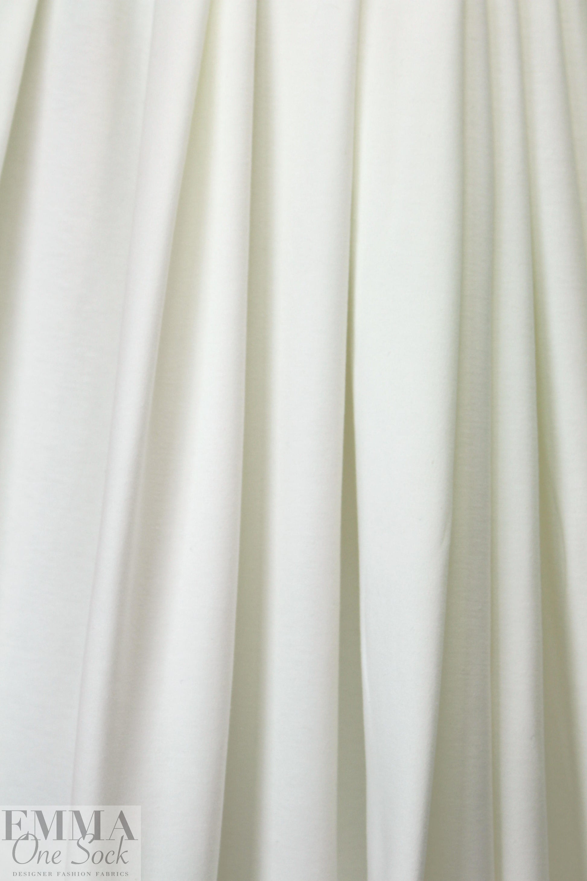 combed cotton 11 oz. interlock knit - creamy white 1 yard