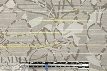 French taupey gray floral cotton stretch jacquard 2.5 yd