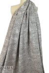 French taupey gray floral cotton stretch jacquard