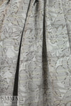French taupey gray floral cotton stretch jacquard