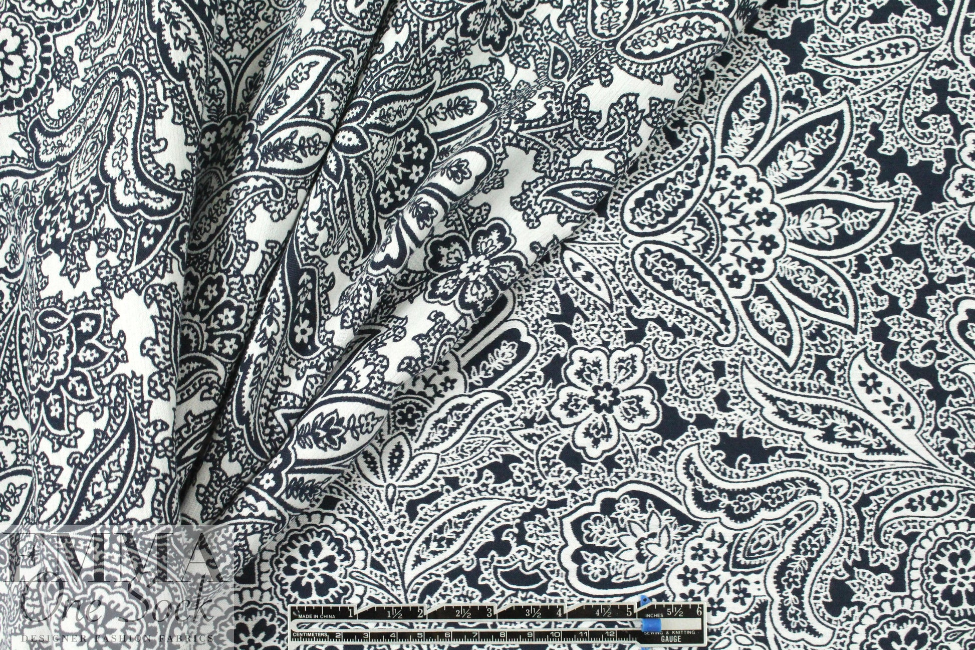 famous designer reversible cotton jacquard - midnight