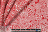 famous designer reversible cotton jacquard - red