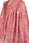 famous designer reversible cotton jacquard - red