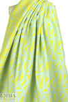 famous designer cotton blend 'angles' reversible jacquard