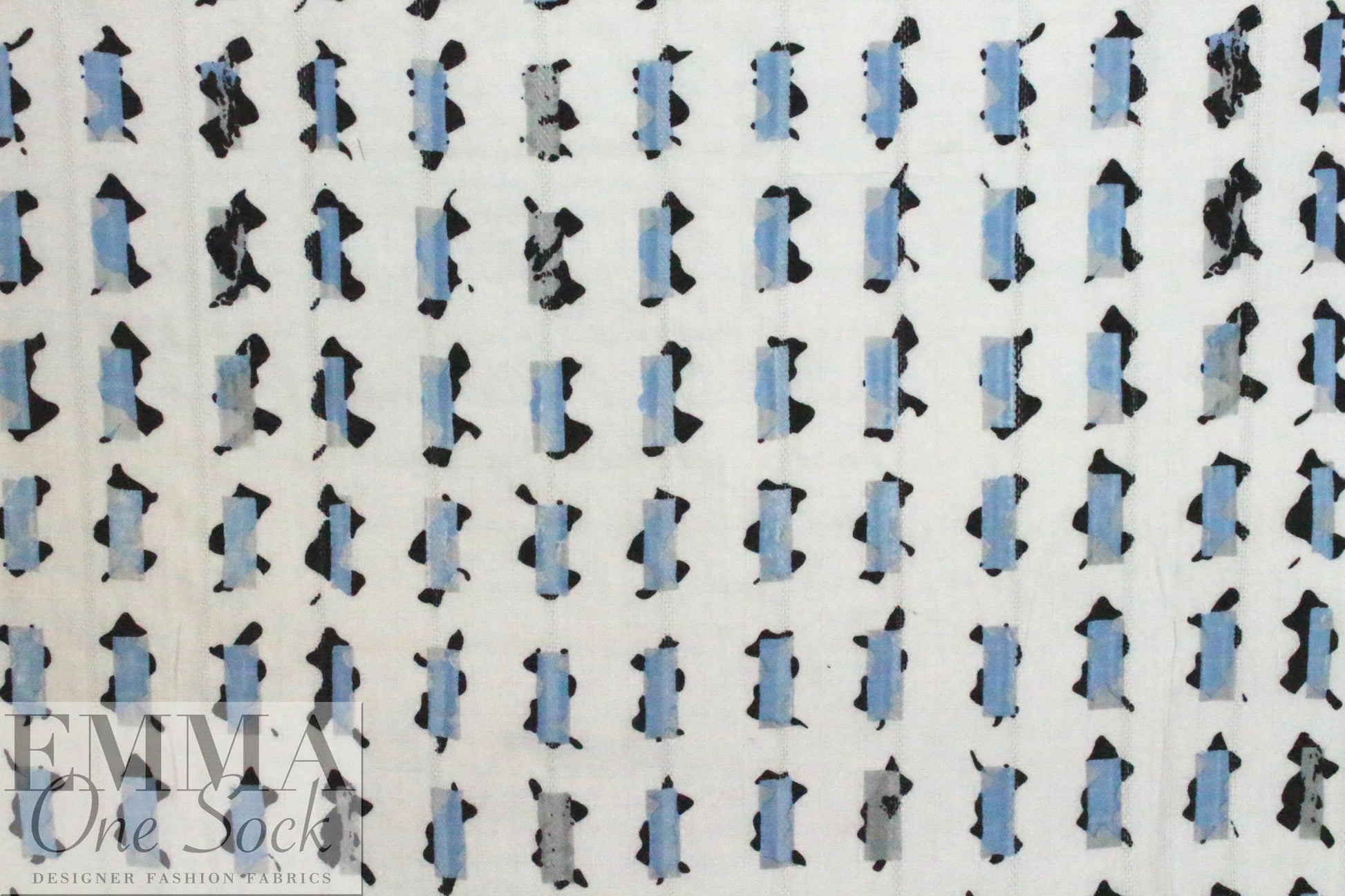 NY designer edgy graphic printed cotton jacquard