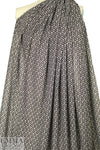 NY designer chocolate/lime floral cotton jacquard
