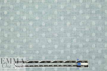 Japanese lightweight cotton jacquard - chambray dot 1.5 yds
